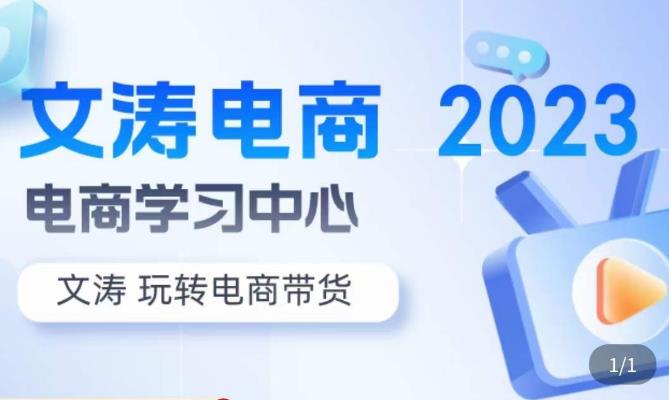 文涛电商·7天零基础自然流起号,?快速掌握店铺运营的核心玩法,突破自然展现量,玩转直播带货