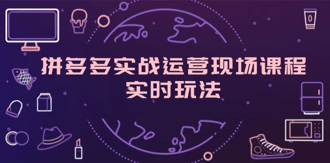(11759期)拼多多实战运营现场课程,实时玩法,爆款打造,选品、规则解析