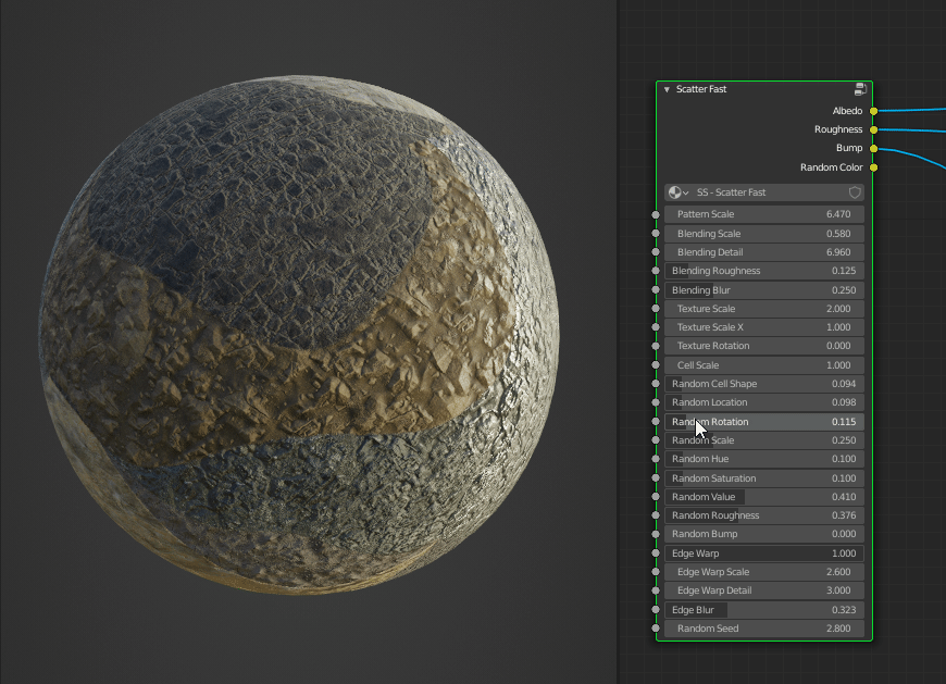 Blender插件Scattershot v1.10.0贴图融合着色器编辑器