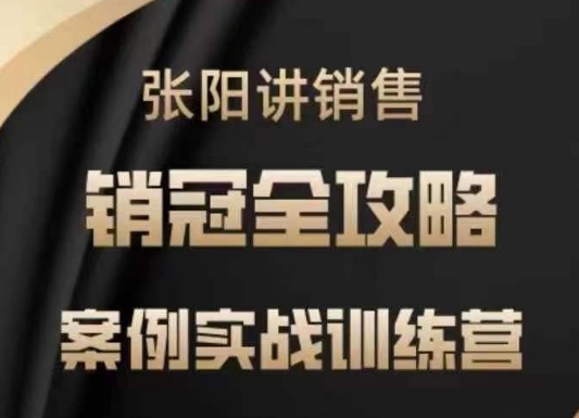 张阳讲销售实战训练营，?案例实战训练，销冠全攻略