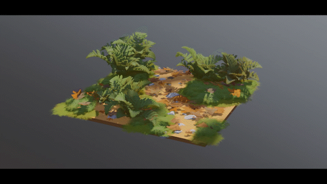 Blender Painterly Grass v1.0 3D草地和田野场景生成器