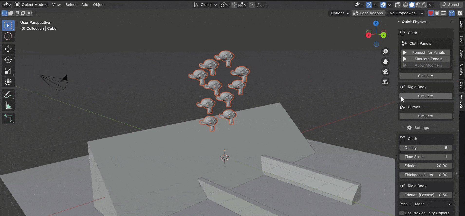 Blender插件Quick Physics v1.0.1快速物理工具