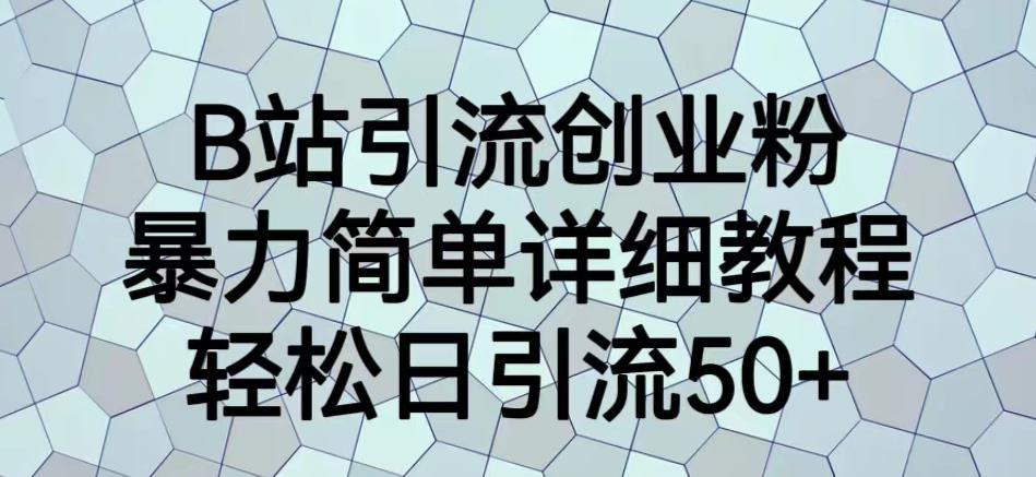 B站引流创业粉,暴力简单详细教程,轻松日引流50+【揭秘】