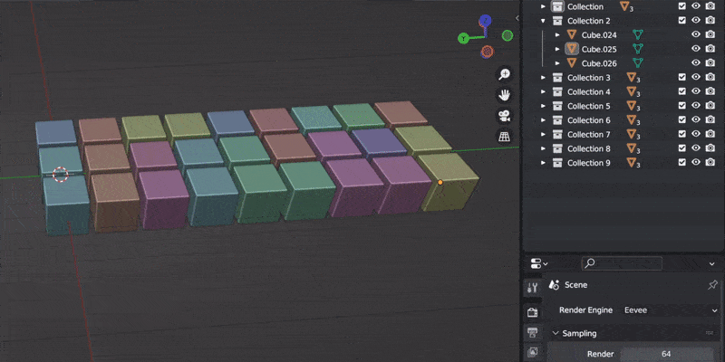 Blender插件Auto-Highlight In Outliner v3.4对象选中自动高亮显示