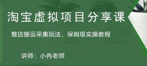 淘宝虚拟整店搬运采集玩法分享课:整店搬运采集玩法,保姆级实操教程