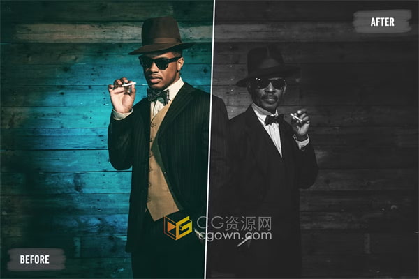 50个经典黑白色电影级色调LUT合集下载