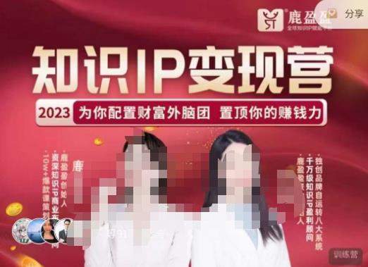 鹿盈盈-知识IP变现实操营,?普通人可复制的知识产品落地实操课,?带你打通知识IP变现底层逻辑