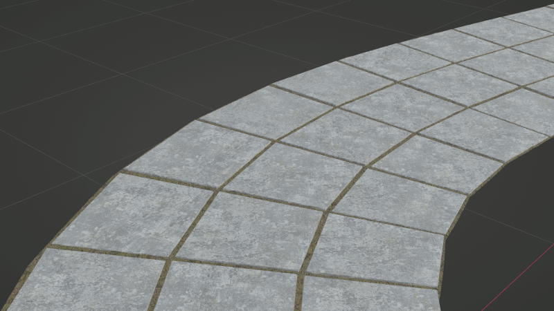 Paved Path Generator 1.3 Blender插件20种预设砖石铺地路径生成器
