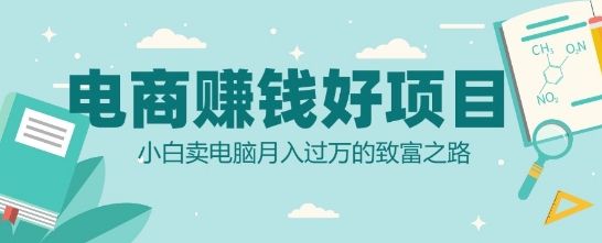 电商挣钱好项目,小白卖电脑月入过W的致富之路